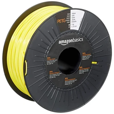 Afbeelding van Amazon Basics PETG filament voor 3D printers, 1,75 mm, geel, spoel van 1 kg