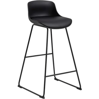 Afbeelding van Barkruk Liva Zwart (2 stuks) Lederlook