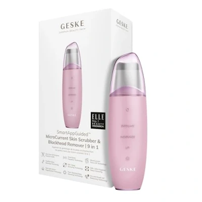 Afbeelding van GESKE SmartAppGuided™ MicroCurrent Skin Scrubber &amp; Blackhead Remover 9 in 1 Tools huidverzorging Gezichtsreiniging Anti aging en reiniging Professionele facelift Mee eter verwijderaar