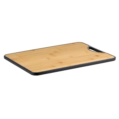 Afbeelding van alpina Dubbelzijdige Snijplank Bamboe en Kunststof 38 x 28 cm Borrelplank Tapasplank Kaasplank Serveerplank Voor Keuken
