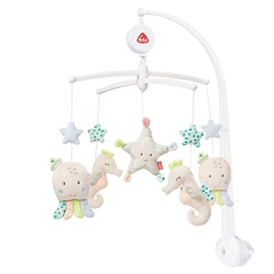 Image de Fehn Meereskinder 054118 Mobile Musical avec la Douce Mélodie « Schlaf Kindlein » et de Jolies Figurines Pour Bébés 0 à 5 Mois Diamètre 40 cm