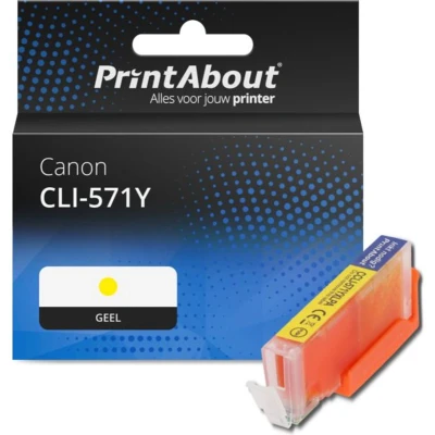 Afbeelding van Huismerk Canon CLI 571Y Inktcartridge Geel