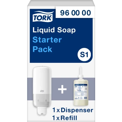 Afbeelding van Tork Vloeibare Zeepdispenser S1 Starterpack Wit Handzeep Dispensers