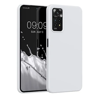 Afbeelding van kwmobile telefoonhoesje geschikt voor Xiaomi Redmi Note 11 Pro / (5G) 12 (4G) Hoesje met siliconen coating Smartphone case in wit