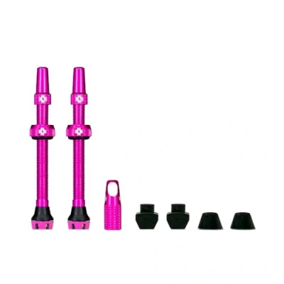 Image de Muc Off Valves Presta Tubeless V2 44 mm de Vélo Anti Fuite Qualité Supérieure avec Outil Démonte Obus Valve Intégré Rose