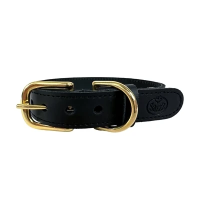 Afbeelding van Sazzz Halsband Hond Braveheart Classic Leer Zwart 32 39X2 CM