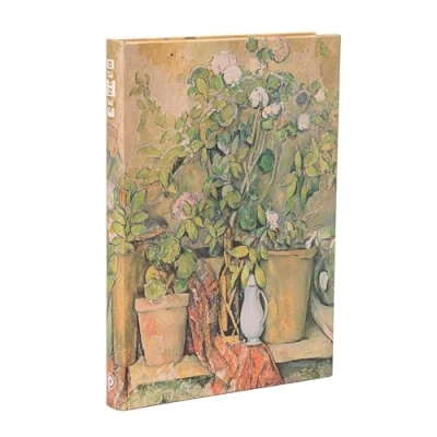 Afbeelding van Cezanne’s Terracotta Pots and Flowers Midi Unlined Hardback Journal (Elastic Band Closure)