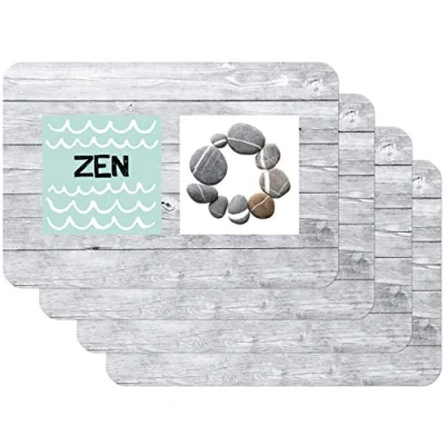 Afbeelding van Venilia Zen 59085 Tafelset, 4 delig, antislip, hittebestendig, van polypropyleen, 45 x 30 cm