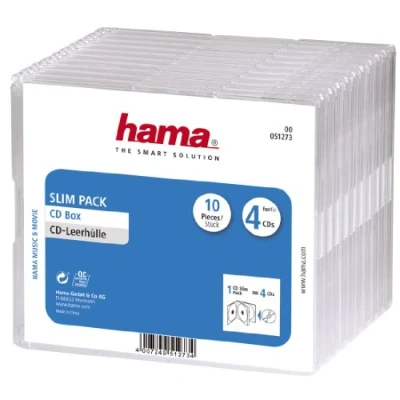 Afbeelding van Hama Cd Doosjes &#039;Slim Pack&#039;4 Per 10