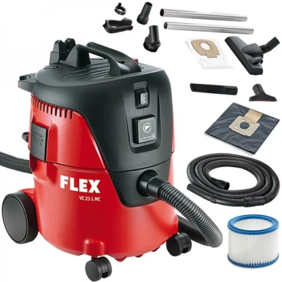Afbeelding van FLEX VC21 L MC Schuurstofzuiger 1250 Watt 20 liter Klasse + accessoires