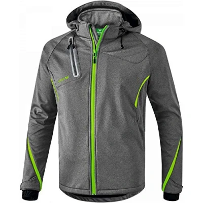 Afbeelding van Erima Functioneel softshell jack grey melange/green gecko 34 / L