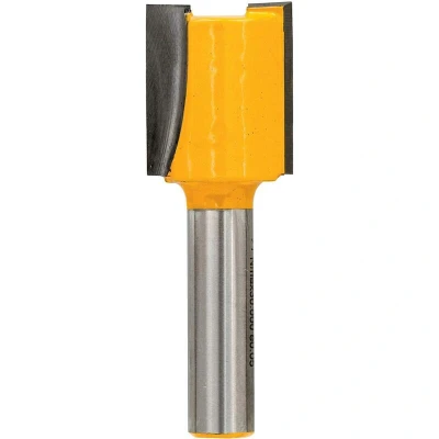 Image de DEWALT DT90010 QZ Fraise à rainurer HM, 2 tranchants, queue 8mm, Ø20mm, longueur utile 20mm
