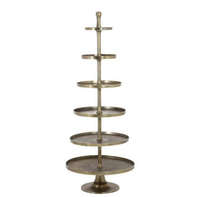 Afbeelding van Light &amp; Living HOKKSUND Etagère Ø80x200 cm antiek brons 6 laags