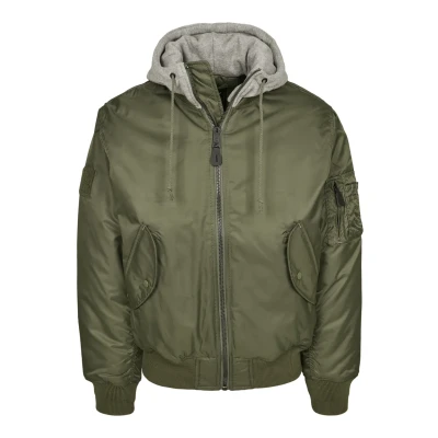 Afbeelding van Brandit Hooded Jas, Heren, Maat: Medium, Olive/grey