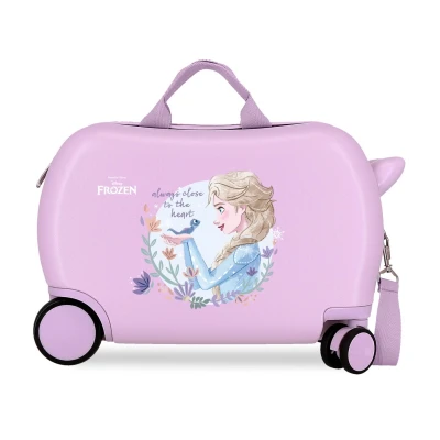 Afbeelding van Disney Frozen Heart meisjes kinderkoffer rol zit