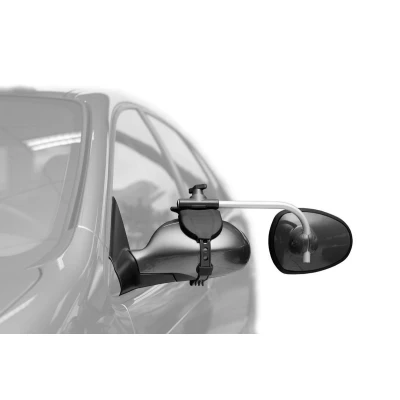 Afbeelding van Repusel Luxmax Vlak Caravanspiegel Set Lange Arm Zwart Spiegels