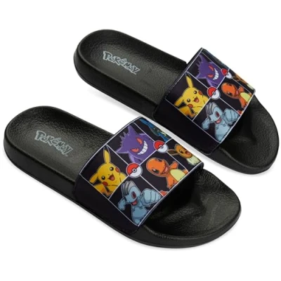 Afbeelding van Pokemon Kinderslippers, sandalen voor jongens, zomer, zwembadsandalen kinderen, zwart/multi