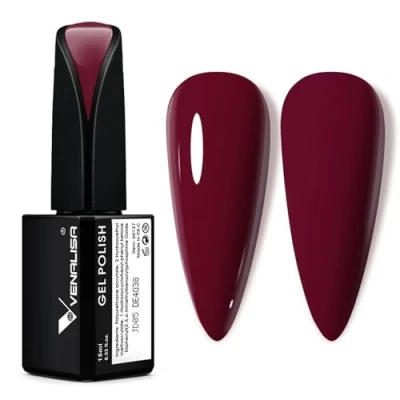 Afbeelding van VENALISA Gel nagellak,15 ml, uv en led nagellak, voor doe het zelf nail art, manicuresalon thuis, rood (Claret Red)
