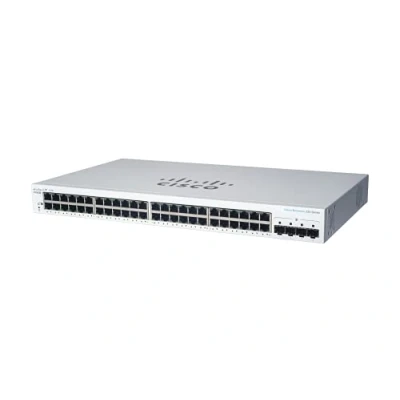 Image de Cisco Business 220 Series CBS220 48P 4X Commutateur intelligent 48 x 10/100/1000 (PoE+) + 4 SFP+ 10 Go (liaison montante) Montable sur rack PoE+ (382 W)