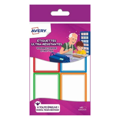 Image de Bloc de 16 étiquettes résistentes Avery 44 x 64 cm