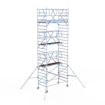 Afbeelding van Professionele alu rolsteiger 135x250x8.20m werkhoogte incl. dubbele voorloopleuning