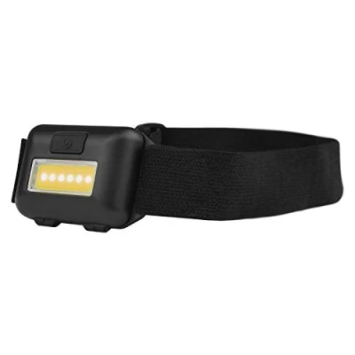 Afbeelding van EMOS Mini hoofdlamp voor kinderen met 40 uur batterijduur, COB led 110 lm helderheid, 15 m verlichtingsbereik en 3 lichtmodi, stootvaste hoofdlamp, werkt op batterijen, zwart