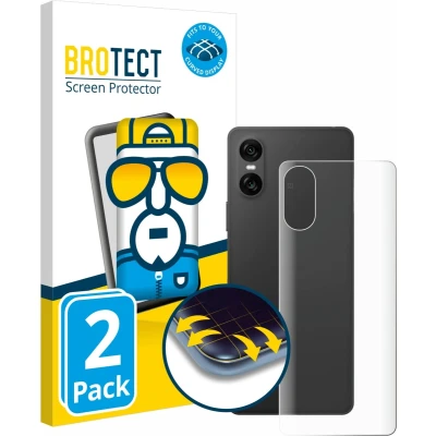 Afbeelding van BROTECT Screenprotector voor Sony Xperia 10 VI (Achterkant) Folie Beschermfolie transparant volledig dekking (2 Stuks)