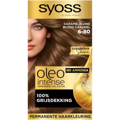 Afbeelding van 2+2 gratis: Syoss Oleo Intense Haarverf 6 80 Caramel Blond