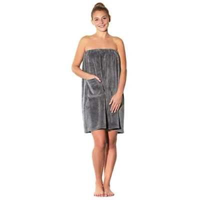 Afbeelding van ZOLLNER Microvezel saunakilt voor dames, grijs, L/XL (andere verkrijgbaar)