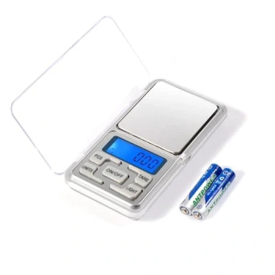 Afbeelding van Brencco precisieweegschaal 500 g / 0,01 g, keukenweegschaal met verlicht LCD scherm (7 eenheden), digitale weegschaal, mini draagbare weegschaal voor keuken/koffie/reizen/medicatie zilver