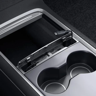 Afbeelding van Spigen Tesla Model Y 3 2021 2023 Kabelorganizer, houder met meerdere kabels voor accessoires