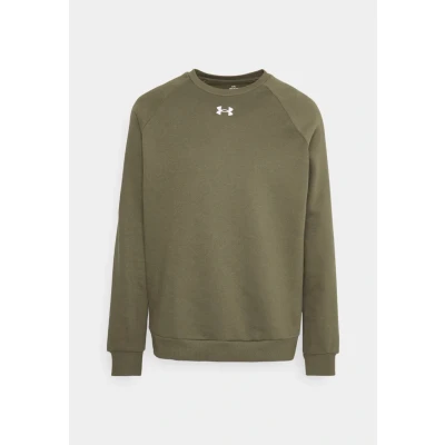 Afbeelding van Under Armour Rival CREW Sweater, Heren, Maat: Medium, Marine green/white