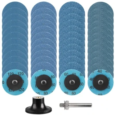 Afbeelding van Shineboc 49 stuks lamellenschijven, 2 inch slijpschijven van zirkonia, korund, wielen met schuurbladen voor metaal, hout, roest, polijstkorrel 40, 60, 80, 120