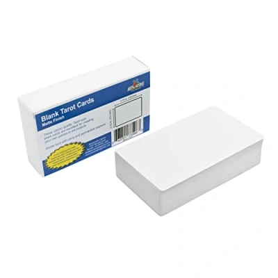 Afbeelding van Apostrophe Games Lege speelkaarten in tarotformaat (matte afwerking) 12 cm x 7 cm, 80 blanco kaarten en doos, flashkaarten, bordspelkaarten, studiegids notitiekaarten