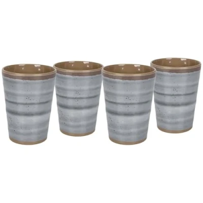 Afbeelding van Bo Camp Beker 100% Melamine Ø 8,5 Cm Grijs 4 Stuks
