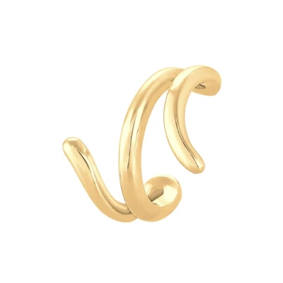 Afbeelding van Elli Earcuff Twisted Oorbellen goldcoloured, Dames, Maat: One Size, Gold coloured