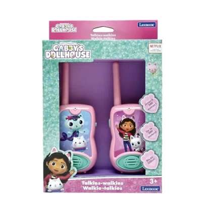 Image de Lexibook, Gabby&#039;s Dollhouse, Walkie Talkies 200m/650ft, Communication game for children, Belt clip transport, Battery operated, Pink, TW12GDH
