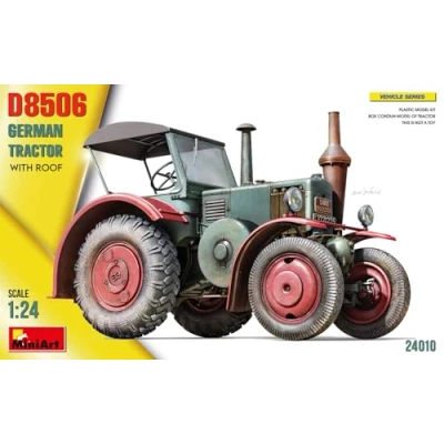 Afbeelding van 1:24 MiniArt 24010 German Tractor D8506 with Roof Plastic Modelbouwpakket