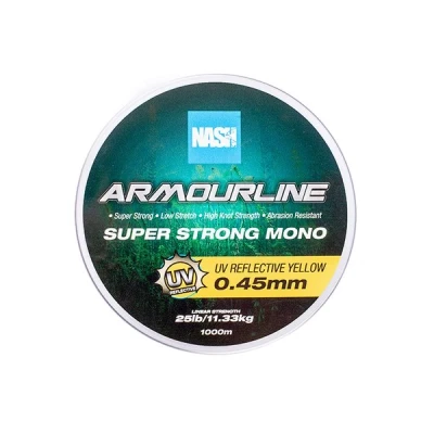 Afbeelding van Nash TT Baseline Mono UV Yellow Nylon Lijn 25lb/0.45mm (1000m) vislijn