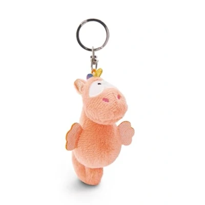 Afbeelding van NICI Laguna Rainbow Hippocampus Sleutelhanger, 9 cm, oranje, duurzame knuffeldierhanger met metalen ring om op te hangen aan sleutels, touw, tas en meer