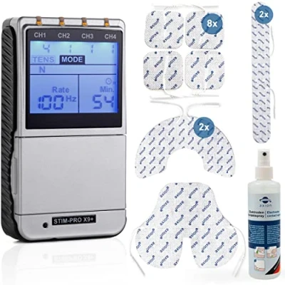 Afbeelding van Axion® TENS EMS apparaat STIM PRO X9+ Voor elektrodentherapie Met contactspray en elektroden pads