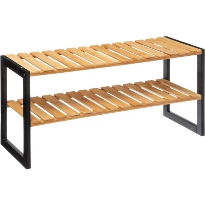 Afbeelding van 5Five Schoenenrek bruin bamboe 6 paar schoenen 70 x 34 cm