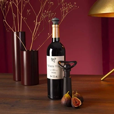 Afbeelding van Vacu Vin Wijnpomp met 3 wijnstoppers en wijnschenker Wine Saver Concerto Zwart