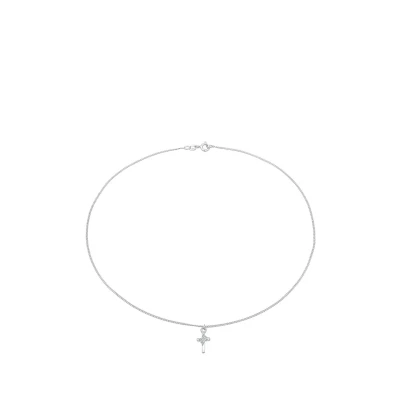 Afbeelding van Elli Classic Cross Ketting, Dames, Maat: 36, Silber