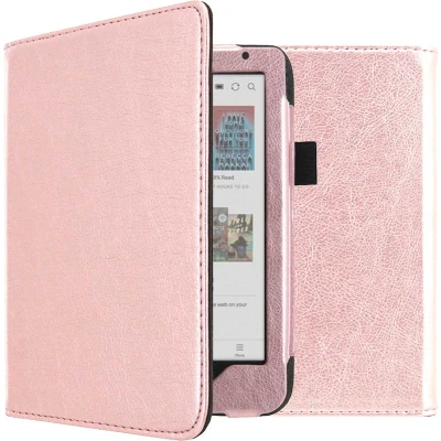 Afbeelding van imoshion Ereader Cover / Hoesje Geschikt voor Kobo Clara BW Colour Vegan Leather Bookcase Rosé goud