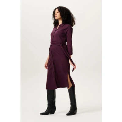 Image de Zwangerschapsjurk met voedingsfunctie Katarina Plum Perfect XS