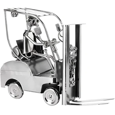 Afbeelding van BRUBAKER Schroef figuur Forklift Driver Iron Figure Metal Man Metalen Handmade Gift voor Warehouseman Warehouse Logistician