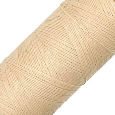 Afbeelding van LINHASITA Gewaxt garen, 100 g/360 m, dikte 0,5 mm, polyester, macramégaren, 30 kleuren, ecru