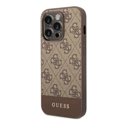 Afbeelding van Guess 4G Stripe case iPhone 14 Pro bruin GUHCP14XG4GLBR