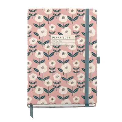 Afbeelding van Miquelrius Bloom Jaarplanner 2025, 155 x 213 mm, met gelamineerde kartonnen omslag, spiraalbinding, elastische sluiting, 80 g/m² papier, Catalaans, Engels en Portugees, bloeien